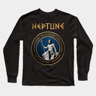 Neptune Ancient Roman Sea God Symbol Long Sleeve T-Shirt